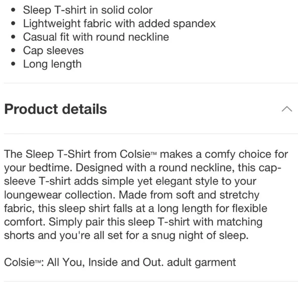 Colsie Sleep T-Shirt Womens Medium Heather Gray NEW Cap Sleeve Loungewear Tee
